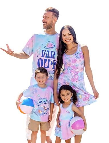 Disney Mickey and Friends Family Matching Outfits Sleeveless Dress and Short Sleeve Shirts for Mommy and Me