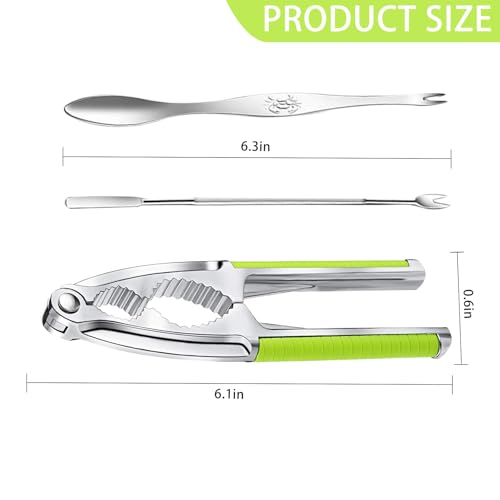 2-Pack Stainless Steel Nutcracker with Non-Slip Handle