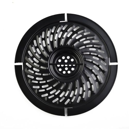 Air Fryer Grill Pan, Premium Round Air Fryer Accessories Tray Grill Plate Crisper Plate with Rubber Bumpers, Dishwasher Safe(18cm)