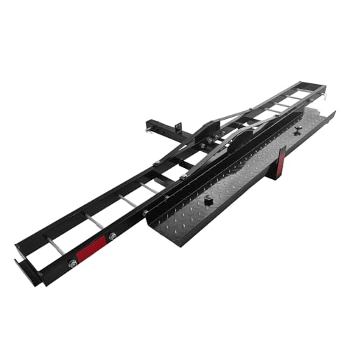 Garvee Motorcycle Hitch Carrier with Ramp and Hardware