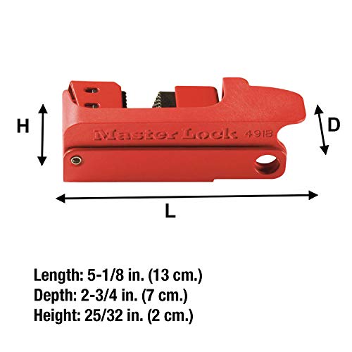 Master Lock 491B Lockout Tagout Circuit Breaker Lockout, Tall And Wide Toggles, Red #TOP4