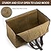 BONTHEE Extra Large Waterproof Firewood Log Carrier Canvas Firewood Holder Indoor with Shoulder Strap and Top Handles Contained Weight-Relief Pad for Easy Carry