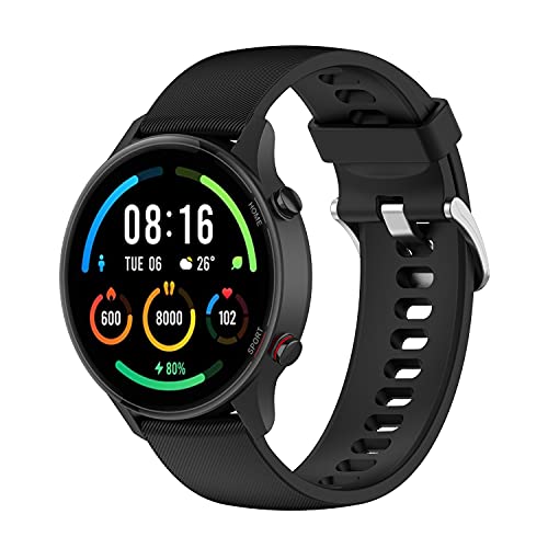 TopTen Correa de reloj compatible con Xiaomi Mi Watch Color/Mi Watch Sport/Haylou RT LS05S, correa de silicona deportiva accesorios de repuesto pulsera ajustable, Silicona Cover