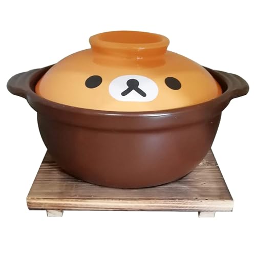 Cacerola de cerámica con tapa para cocinar olla caliente, bibimbap y sopa