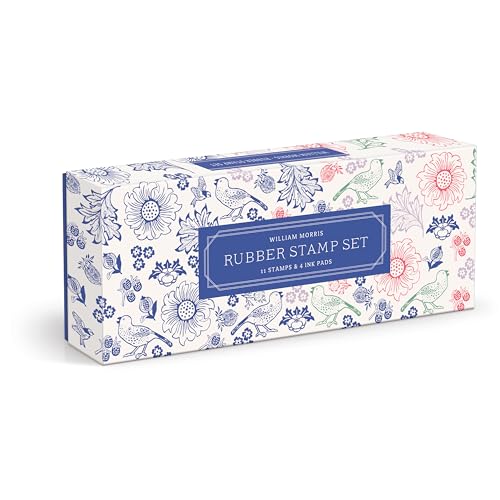 Galison William Morris – Rubber Stamp Set Includes 4 Beautiful