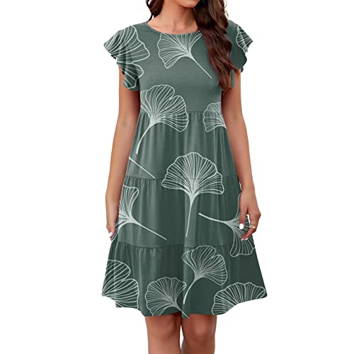 Robe d'été pour femme en coton à volants pour un look bohème
