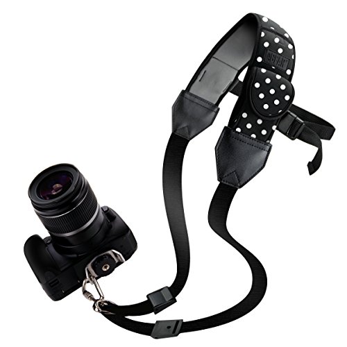 USA Gear Sangle Appareil Photo Courroie Epaule pour Appareil Photo Reflex et Bridge - Compatible avec Nikon D5600, D500, Canon 700D, 1300D, Lumix et P