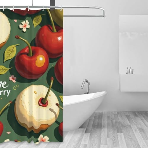 Rideau de douche imprimé baies abstrait lavable 152x183 cm