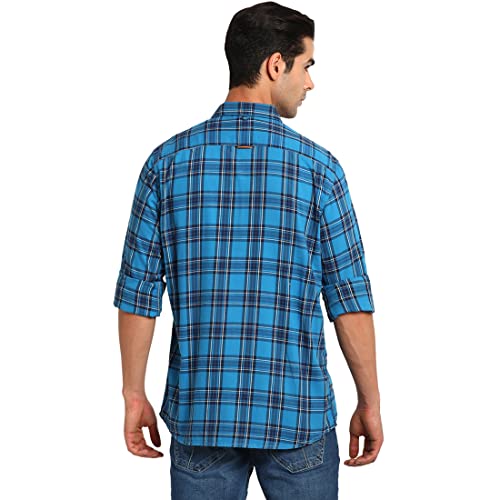 Image of Indian Terrain Men's Checkered Slim Fit Shirt