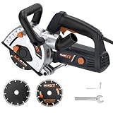 MAXXT 1700W Wall Chaser,7000rpm Wall Chaser With Dust Extractor 42mm Maximum Groove Cutting Width 50mm Channel Depth 2x 150mm Cutting Discs