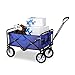 Produktbild Relaxdays Bollerwagen faltbar, Handwagen, Einlegeboden, 360 ° drehbar, H x T x B: ca. 55 x 83 x 51,5 cm, blau