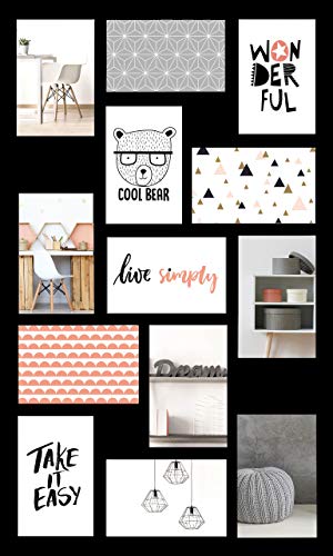 accent by nielsen Collage 13 Fotos à 10x15 cm, Schwarz, Außenformat: 38x63,5x2,5 cm Cover