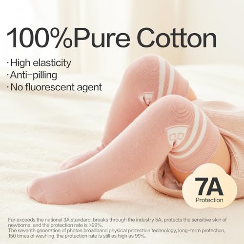 Beibi 3 PCS Baby Socks, Toddler Knee High Socks, Cotton Newborn Stockings Socks for Little Girls & Boys, Infants Kids3