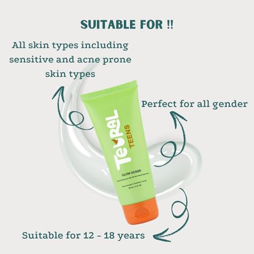 Image of Teens 2in1 Face Cream + Mineral Sunscreen SPF 30| Tinted| Broad Spectrum| Lightweight, Plant-based, No white cast|For Sensitive & Acne Skin| Ages 12-18 | Derma & Paediatric Tested 50gm