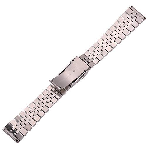 Uhrenarmbänder Edelstahl Uhrenarmband 20mm 22mm 24mm Damen Herren Silber Massivmetall Uhrenarmband Zubehör