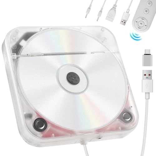 Dislind Portable External CD Player for Car USB Port AUX Port, Car CD Player...