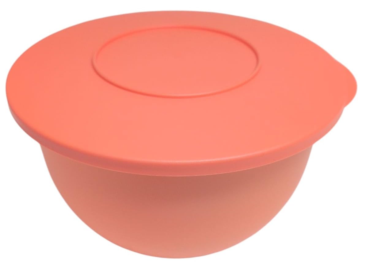 Tupperware Junge Welle Schüssel mit Deckel Servierschüssel Servieren orange 2,5 Liter