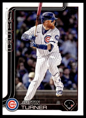 2025 TOPPS UPDATE US27 JUSTIN TURNER CHICAGO CUBS BASEBALL OFFICIAL TRADING CARD OF MLB