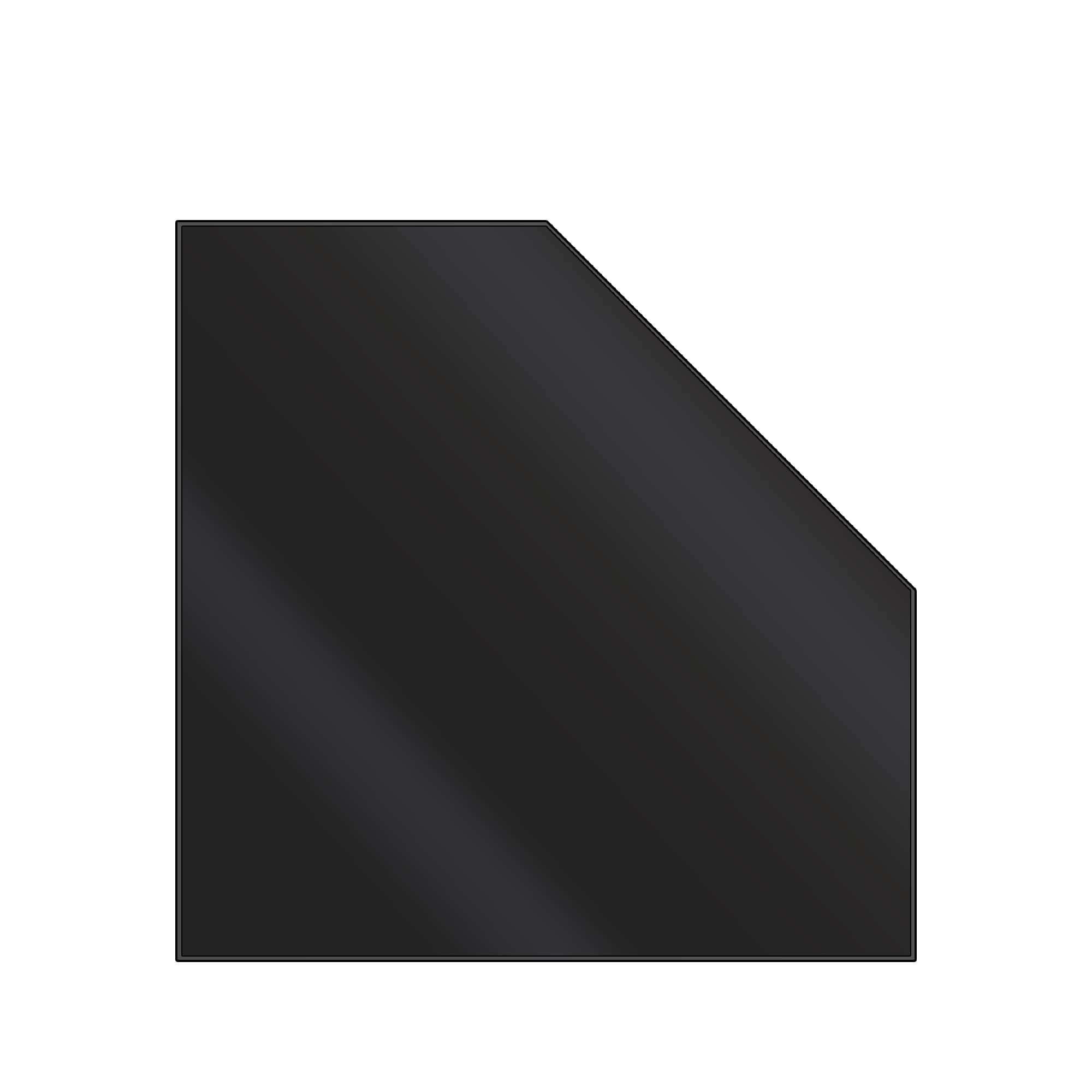 LANZZAS Piastra di base a cinque punte, 1100 x 1100 mm, colore: nero, piastra di protezione scintille in metallo