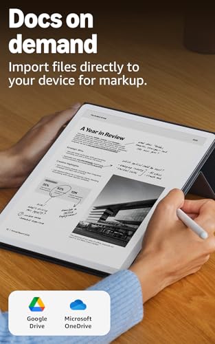 Image of Amazon Kindle Scribe 64GB (newest model) - 11 inch paper-like display with front light - Thinner, lighter, faster - Write in notebooks, documents, and books. Includes Premium Pen - Graphite