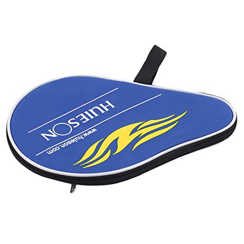 Meoliny Table Tennis Racket Container Bag Table Tennis Case, Side Accessory Pocket for Balls,Blue