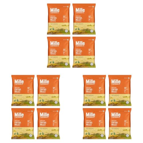 Image of Mille Foxtail Millet Whole Grain | Certified Low GI | Kangni / Kakum /Navani / Korralu / Korra / Thinai| Gluten Free | Unpolished, Toasted, No Soaking Required | High Plant Protein and Fibre | Rice Replacement | Vegan | 100% Whole Grain | 2 kg