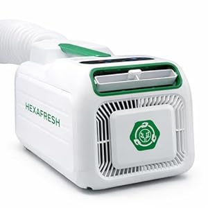 HEXAFRESH HEXAPRO+ Climatiseur Ultra Portable Écologique 4800 BTU, 400W, Chauffage 600W, R290, Refroidissement Turbo, Déshumidificateur, Ventilateur, Technologie Française Brevetée, Pièces et Camping