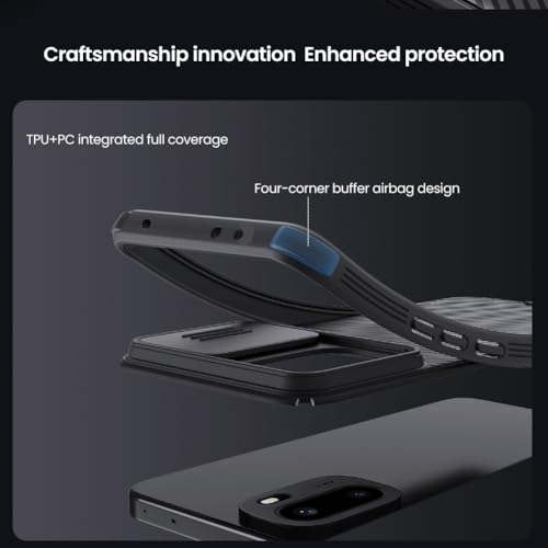 Image of PRITO Classic Series for OnePlus 15R (1+15R) Back Case with Camera Cover, [Camera Lens Protector] [Scratch-Resistant] [360 Full Protection] Shockproof Slim Phone Case - PC+TPU (Black, 1+15 R)