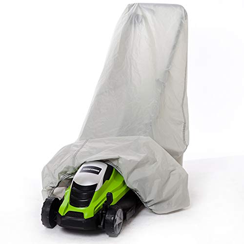 HANSHI - Funda Protectora para cortacésped de jardín (poliéster, 210D, 120 x 102 x 82 cm), Gris