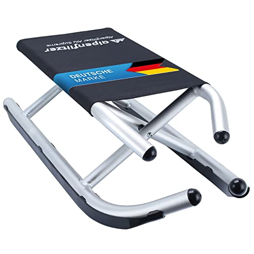 Alpenflitzer Alu-Schlitten Klappbarer Premium Schlitten Rennrodel Klappbar aus Aluminium Schlitten für Groß & klein