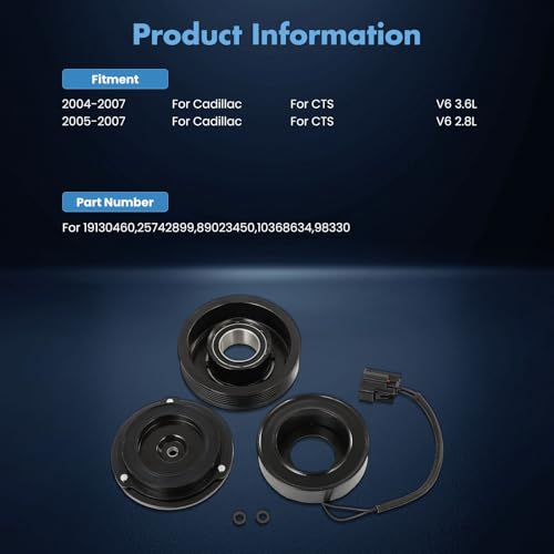 Image of ECCPP A /C Compressor Clutch 2005-2007 Fit for Cadillac CTS 2.8L AC Clutch