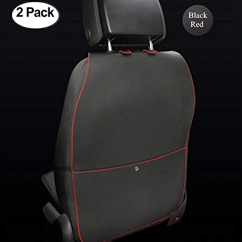 HCMAX 2 Pack Premio Tappetini Proteggi Sedile Anteriore per Auto Kick Mat Sedile Posteriore Protettore Impermeabile Facile da Pulire Organizzatore Borsa di Sstoccaggio Accessorio da Viaggio