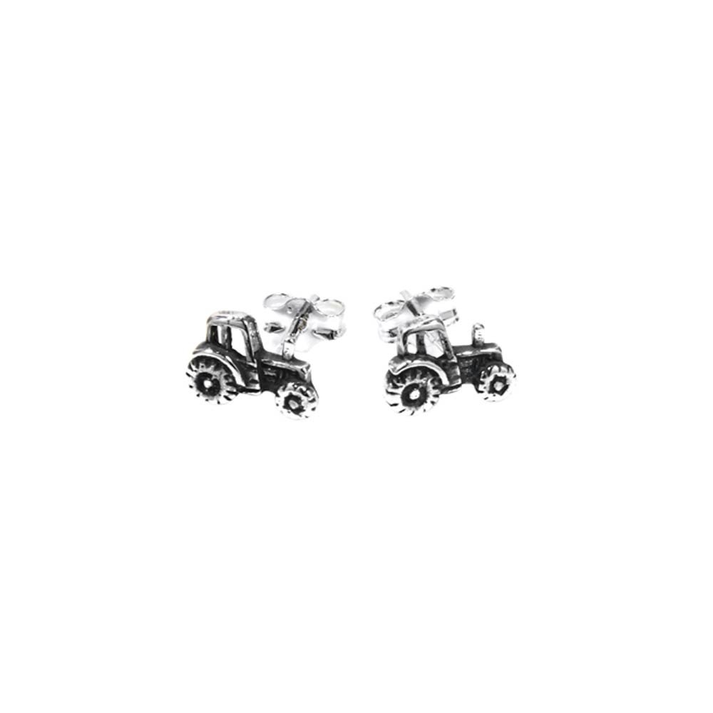 NKlaus silver genuine 925 sterling silver pair of ear studs tractor earrings 1905
