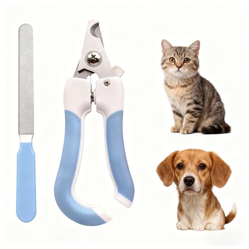 Pet Nail Clippers for Dogs & Cats with Safety Guard, Sharp Stainless Steel Blades, Professional Dog...