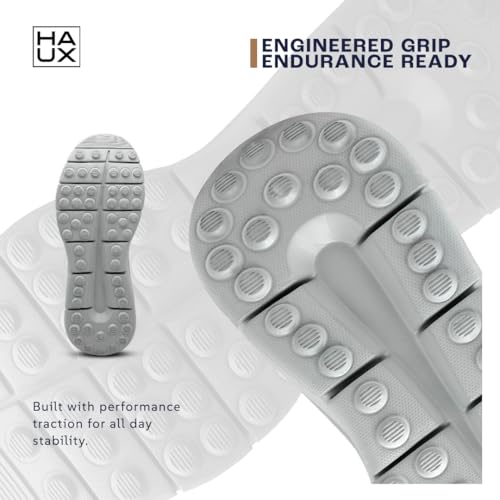 Image of HAUX Men's Slip-On Running Shoes | Lightweight Sports Sneakers with Memory Foam Cushioning | Walking, Gym, Jogging, Training | Ultra Comfort & Style