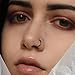 Ldurian 316L Hypoallergenic Nose Ring Hoops - 18G 9mm Black Plated 316L Surgical Steel Septum Cartilage Earring - Body Piercing Lip Rings Jewelry