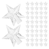 TOYMYTOY ストリングライト星型ランプシェード 200個 屋外用電球カバー プラスチック製パティオ装飾カバー 屋内外フェアリーライト交換用