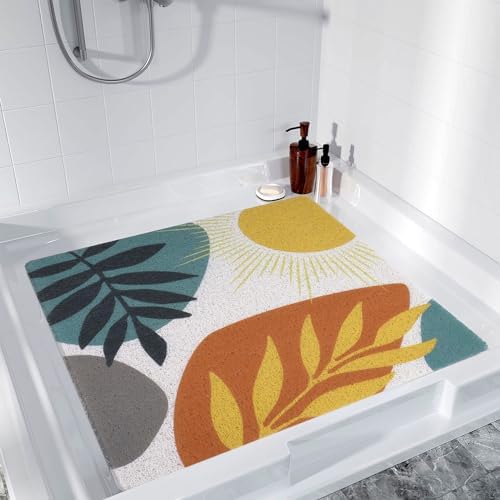 Non-Slip Bath Mat With Suction Cups – Grey Slat Tub Mat With Drainage Holes For Shower & Bathtub - View #14