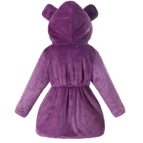 Girls Fleece with Hooded Winter Coat Cute Warm Jacket Size 4-12T Stylish Clothes2