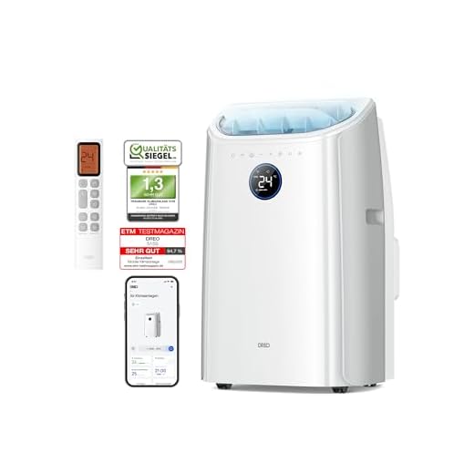 Dreo Tragbare Klimaanlagen, 10.000 BTU AC Einheit für Schlafzimmer mit Drainagefreier Kühlung, APP/Stimme/Fernbedienung, 24h Timer mit Ventilator & Luftentfeuchter, AC515S