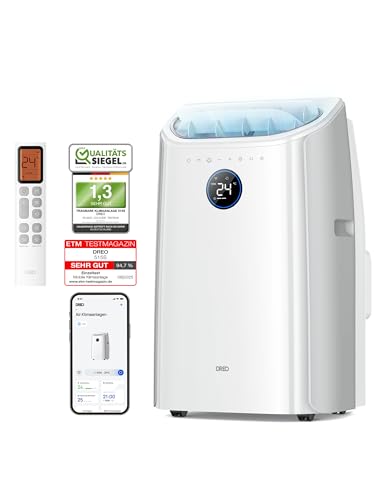 Dreo Tragbare Klimaanlagen, 10.000 BTU AC Einheit für Schlafzimmer mit Drainagefreier Kühlung, APP/Stimme/Fernbedienung, 24h Timer mit Ventilator &...