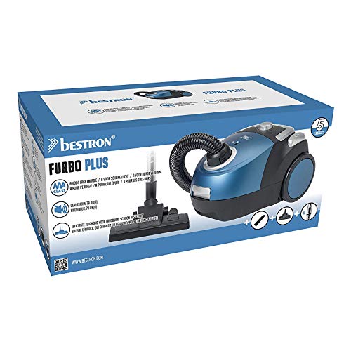 Bestron Trendy stofzuiger met 1,1 l zak, actieradius: 7,5 m, 750 Watt, blauw/zilver - Image 8