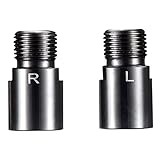 Ginwrek Fahrradpedal-Expander Fahrradpedal-Extender Distanzverlängerung Achsenverlängerung Zubehör Lagerverlängerung Chrom-Molybdän-Stahl Silber