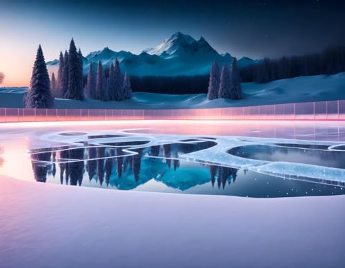 Patinoire magique affiche sur toile d'art HD SERENDIPITP 58x90cm