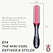 Denman Curly Hair Brush D14 (Black) 5 Row Styling Brush for Detangling, Separating, Shaping and Defining Curls, Fringes & Bangs - For Women and Men