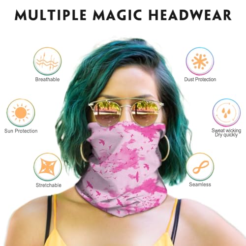 Image of Venswell Neck Gaiter Face Mask Men Women,Seamless Bandana Rave Face Cover Scarf Mask,Balaclava,Headband, Head Wrap,Headwear