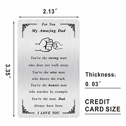 TGCNQ Father Gifts Dad Fathers Day Card Gifts - Best Dad Gifts for Christmas Valentines Birthday, Dad Presents, Amazing Dad Wallet Card2