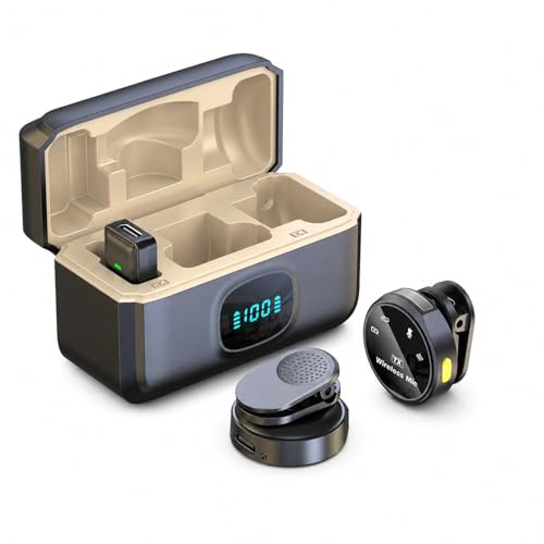 Image of EMBOX Mic Wireless with Type-C & Lightning, Wireless Dual Mic for YouTube Recording, 2.4GHz Wireless Microphone with Noise Cancellation, 20m Range, 6H Battery, Magnetic Clip (Q8)