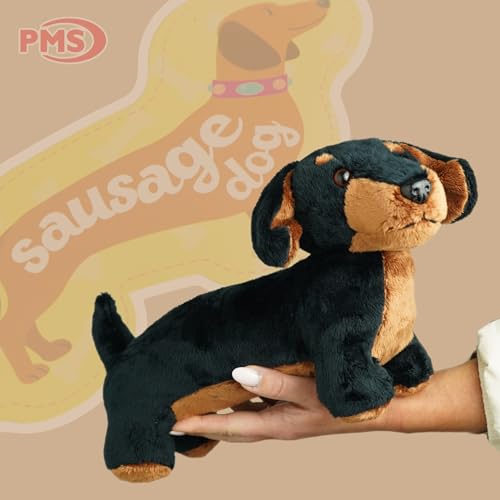 PMS Plüschtier, 30 cm, Wursthund, Dackel (zufällige Farbauswahl)