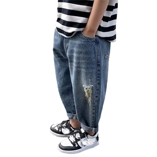 Stylish Boys Ripped Jeans Pants for Casual and Outdoor Activities Versatile Denim Bottoms for Everyday Wear Comfy